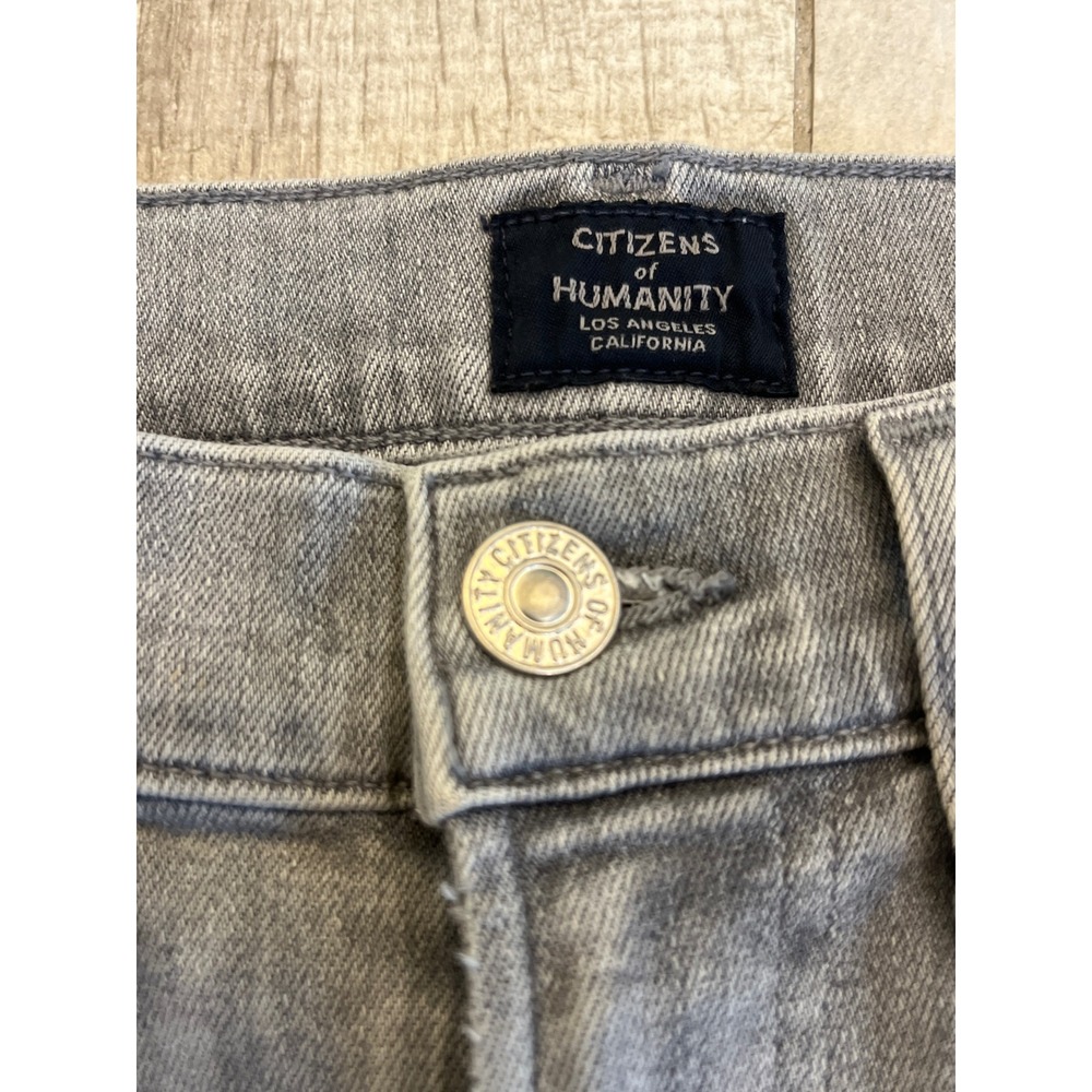 Citizens of Humanity Grey Ruffle Flare Hem‎ Jeans High Rise Size 26